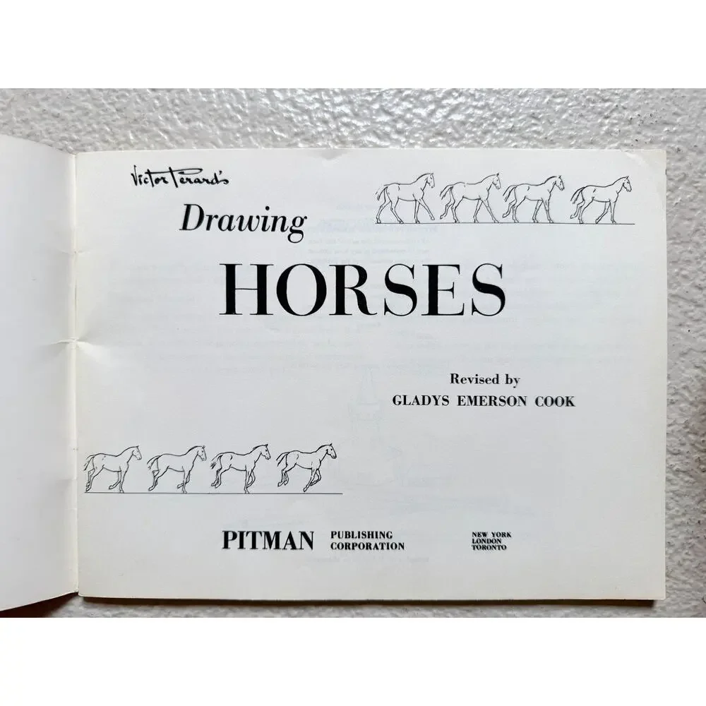 Drawing Horses Victor Perard 1956 Pitman Art Book #16 Equestrian